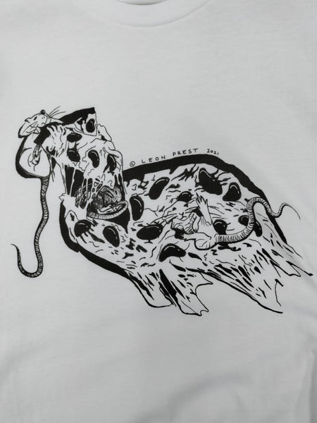 Pizza Rat White T Shirt